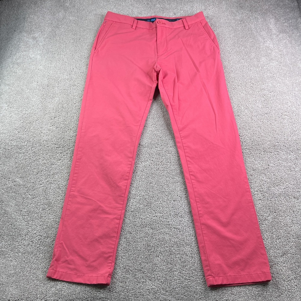 Vineyard Vines Pants Mens 33x32 Pink OTG On The Go Performance Chino Golf